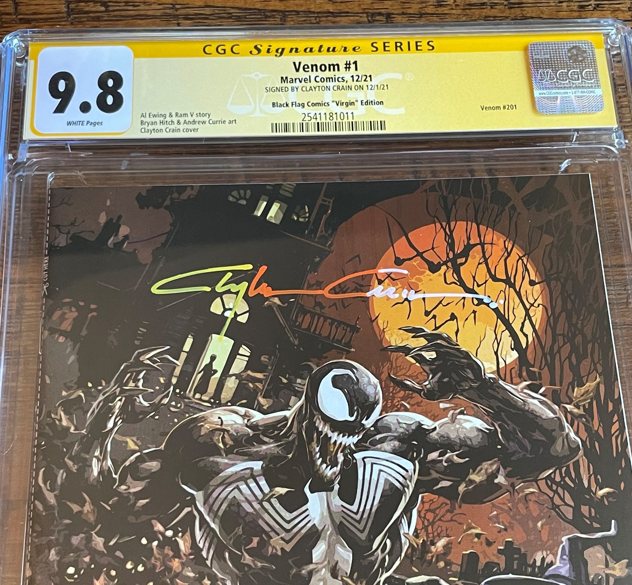 Venom #26 CGC SS 9.8 (virgin authentic var.) C. Crain signed