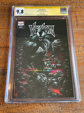 VENOM #3 CGC SS 9.8 CLAYTON CRAIN INFINITY SIGNED 2022 TRADE DRESS VARIANT-A