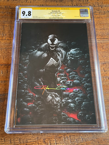 VENOM #3 CGC SS 9.8 CLAYTON CRAIN INFINITY SIGNED 2022 VIRGIN VARIANT-B