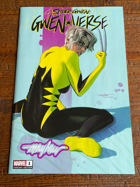 SPIDER-GWEN GWENVERSE #1 MIKE MAYHEW SIGNED COA HOMAGE TRADE DRESS VARIANT-A