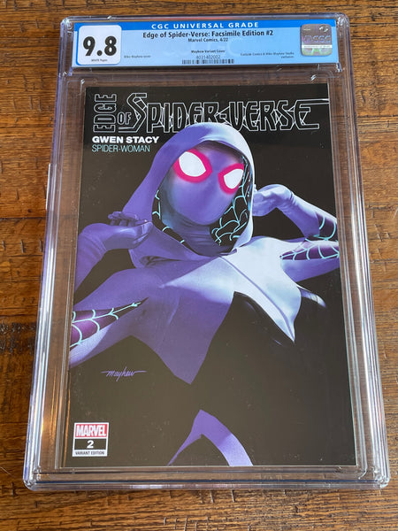 EDGE OF SPIDER-VERSE #2 FACSIMILE CGC 9.8 MIKE MAYHEW TRADE DRESS VARIANT-A