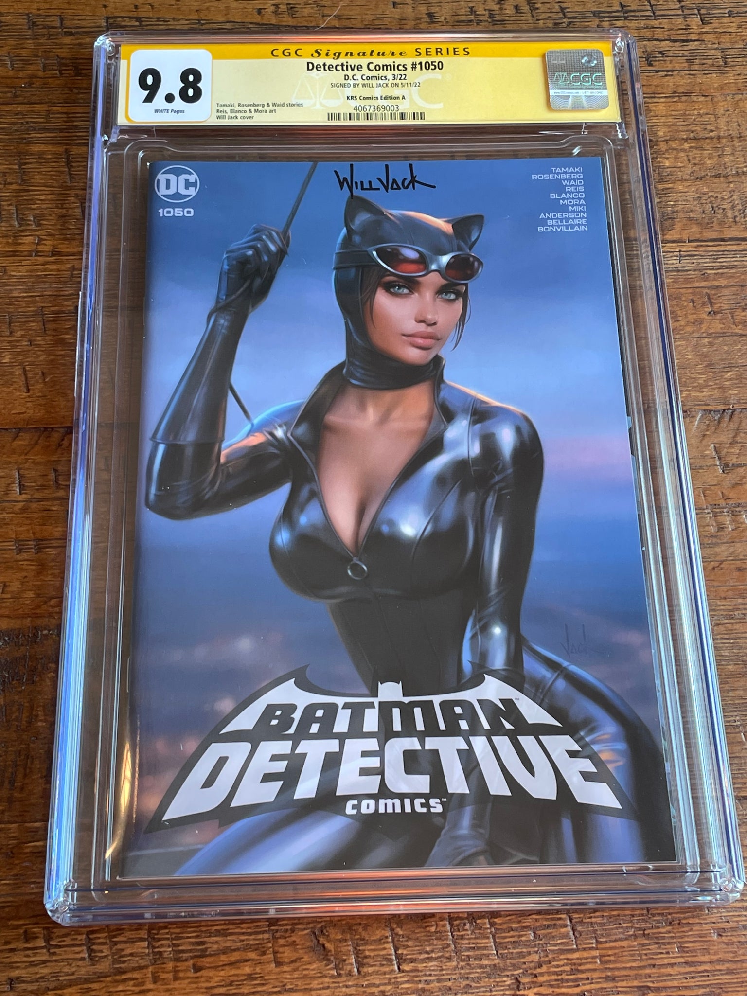 DETECTIVE COMICS #1050 CGC SS 9.8 WILL JACK SIGNED CATWOMAN TRADE VARIANT-A