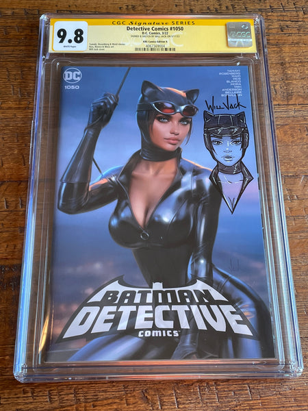 DETECTIVE COMICS #1050 CGC SS 9.8 WILL JACK REMARKED SKETCH CATWOMAN TRADE VARIANT-A