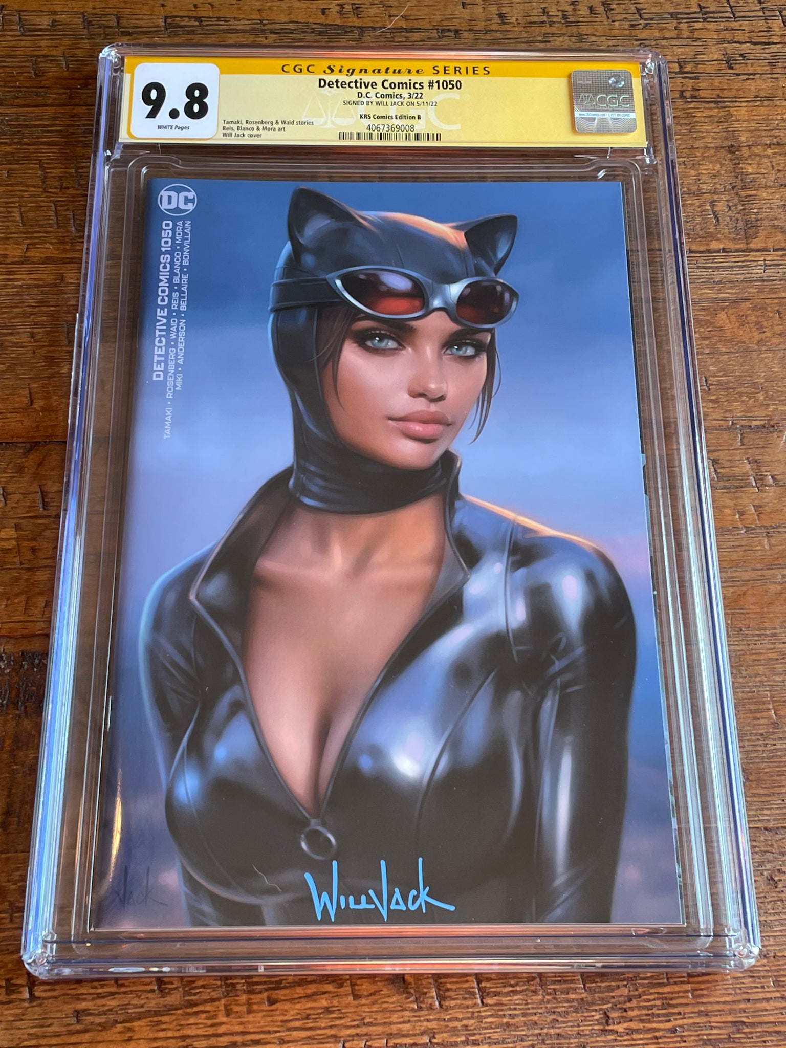 DETECTIVE COMICS #1050 CGC SS 9.8 WILL JACK SIGNED CATWOMAN VIRGIN VARIANT-B