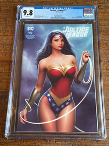 JUSTICE LEAGUE #75 CGC 9.8 WILL JACK WONDER WOMAN TRADE DRESS VARIANT-A