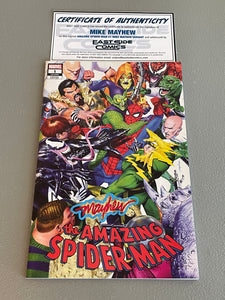 AMAZING SPIDER-MAN #1 MIKE MAYHEW SIGNED COA HOMAGE TRADE VARIANT-A