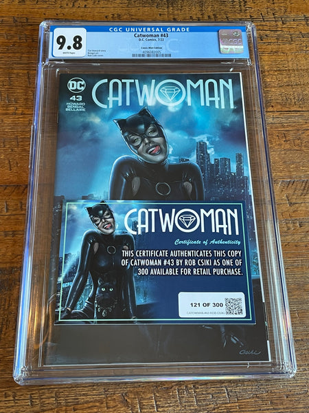 CATWOMAN #43 CGC 9.8 ROB CSIKI LIMITED TO 300 EXCL VARIANT HARLEY QUINN