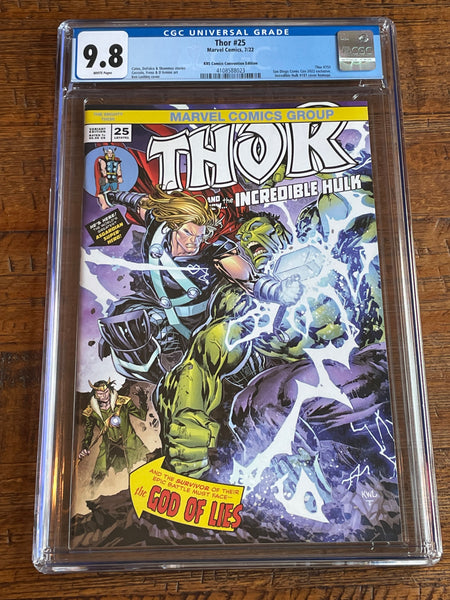 THOR #25 CGC 9.8 KEN LASHLEY SDCC EXCL VARIANT LIMITED 1000 HULK 181 HOMAGE