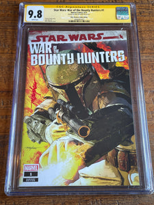 STAR WARS WAR OF THE BOUNTY HUNTERS #1 CGC SS 9.8 MIKE MAYHEW SIGNED TRADE VARIANT-A