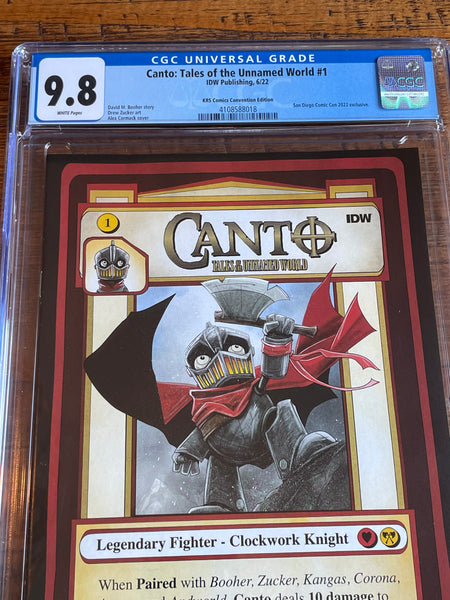 CANTO TALES OF THE UNNAMED WORLD #1 CGC 9.8 ALEX CORMACK SDCC EXCL VARIANT