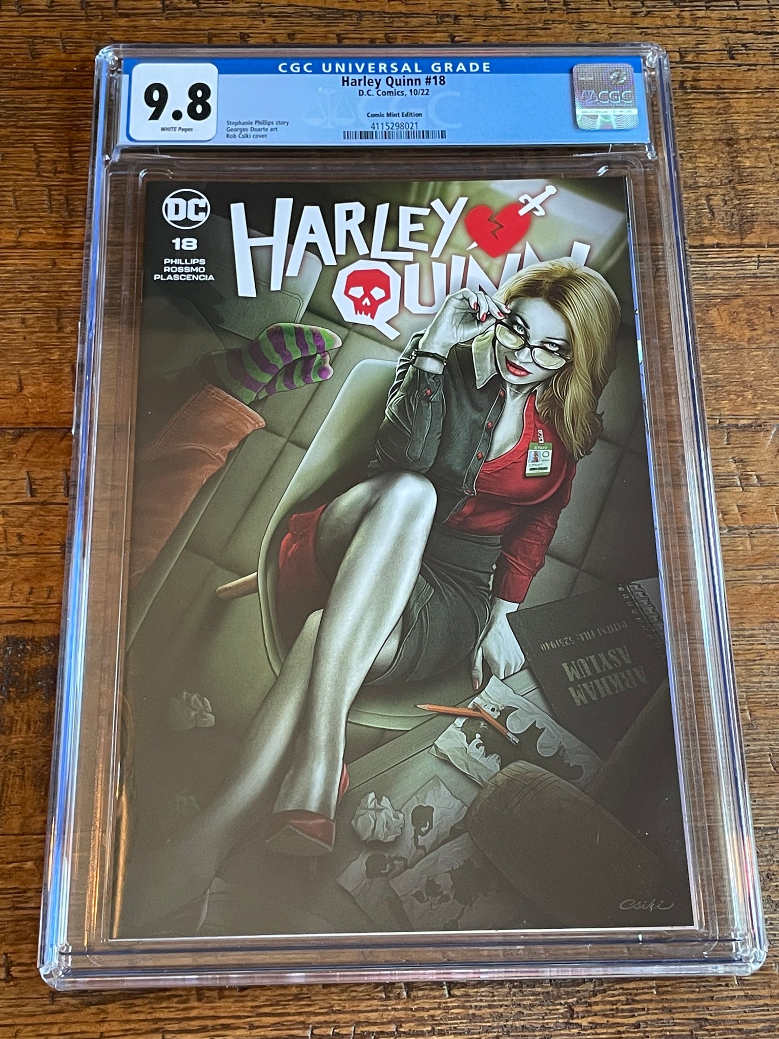 HARLEY QUINN #18 CGC 9.8 ROB CSIKI LIMITED TO 300 EXCLUSIVE VARIANT