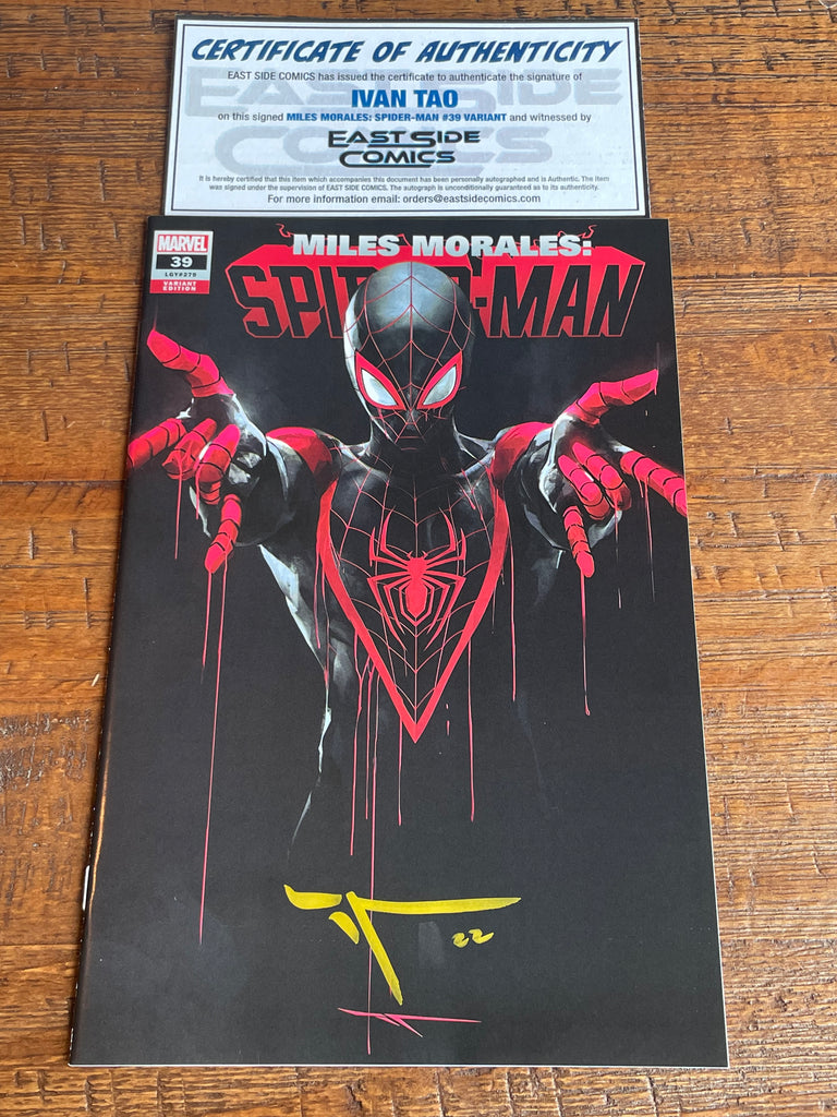 Miles Morales: Spider-Man #39 signed & sketched by Ivan Tao! : r