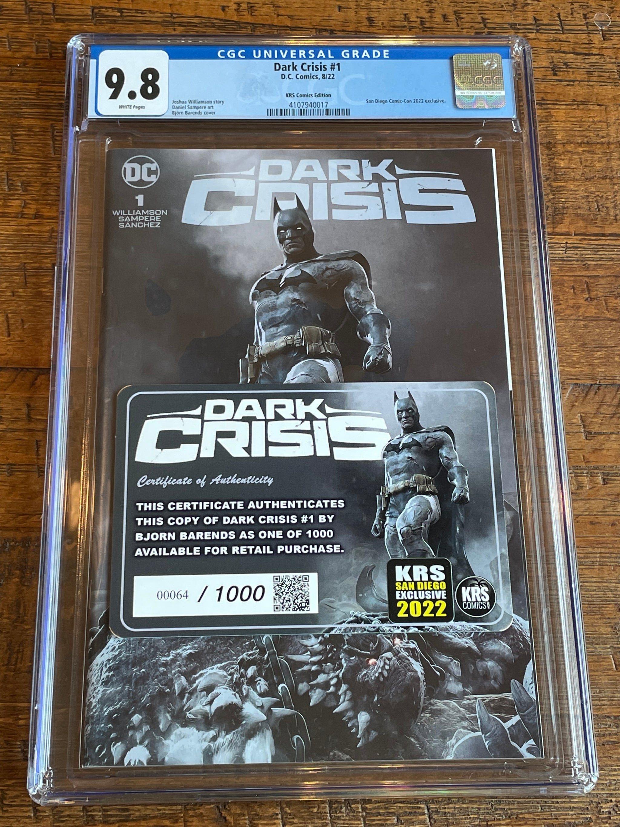 アメコミリーフ Dark Crisis #1 CGC 9.8 | ヤマダウェブコム