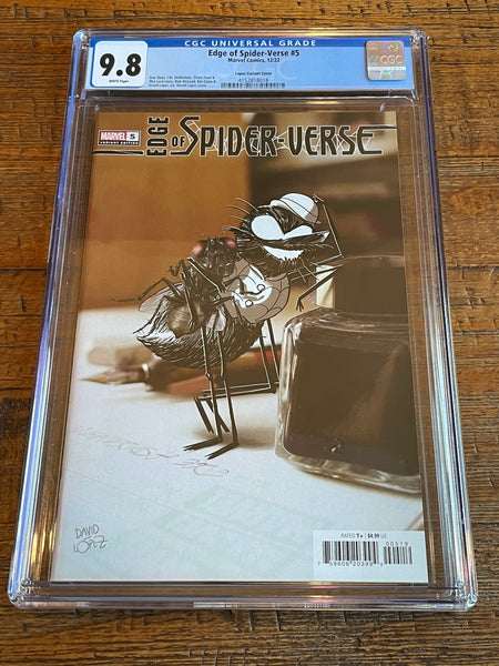 EDGE OF SPIDER-VERSE #5 CGC 9.8 LOPEZ SPOILER 1:25 RI RATIO VARIANT