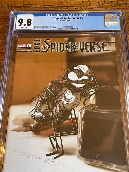 EDGE OF SPIDER-VERSE #5 CGC 9.8 LOPEZ SPOILER 1:25 RI RATIO VARIANT