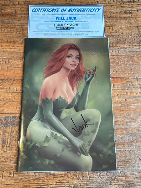 POISON IVY #1 WILL JACK SIGNED COA NYCC FOIL VIRGIN VARIANT-C