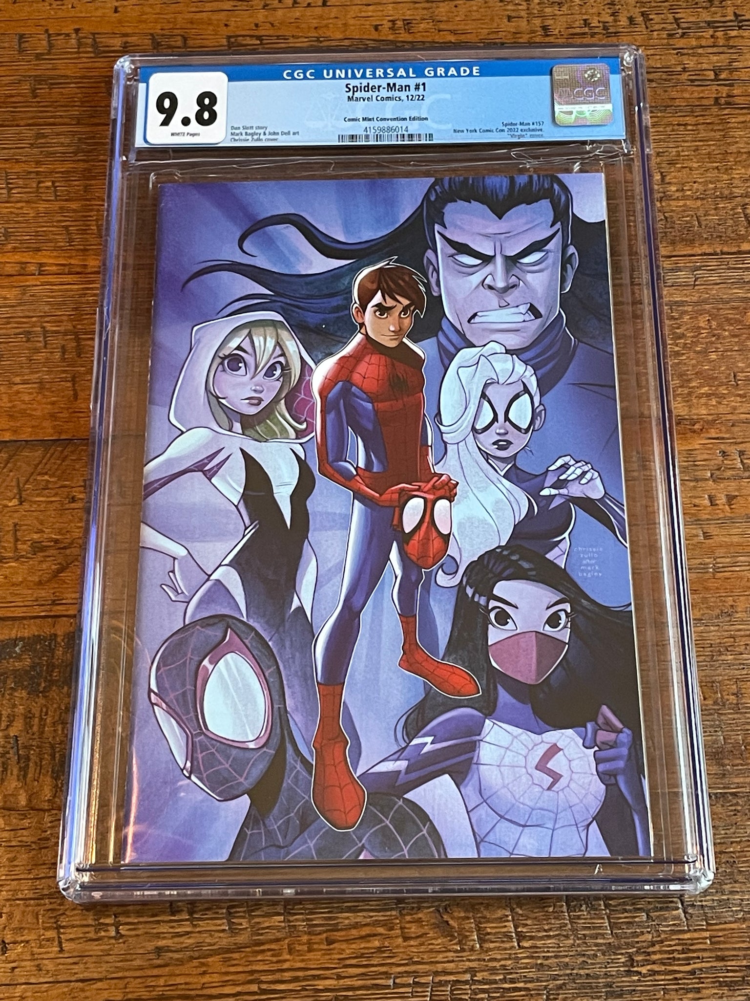 SPIDER-MAN #1 CGC 9.8 CHRISSIE ZULLO NYCC EXCL VIRGIN VARIANT