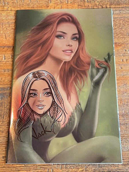 POISON IVY #1 WILL JACK REMARK SIGNED COA EXCL FOIL VIRGIN VARIANT-B HARLEY QUINN