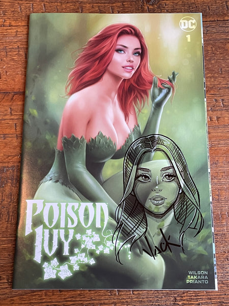 POISON IVY #1 WILL JACK REMARK SIGNED COA EXCL TRADE VARIANT-A HARLEY QUINN