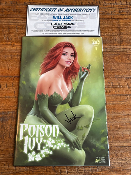 POISON IVY #1 WILL JACK SIGNED COA EXCL TRADE DRESS VARIANT-A HARLEY QUINN