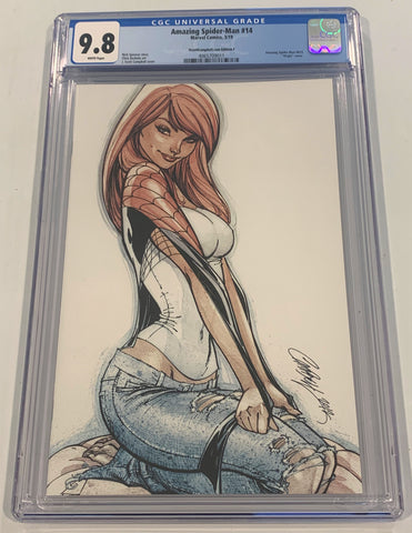 AMAZING SPIDER-MAN #14 CGC 9.8 J SCOTT CAMPBELL MARY JANE EXCL VIRGIN VARIANT-F