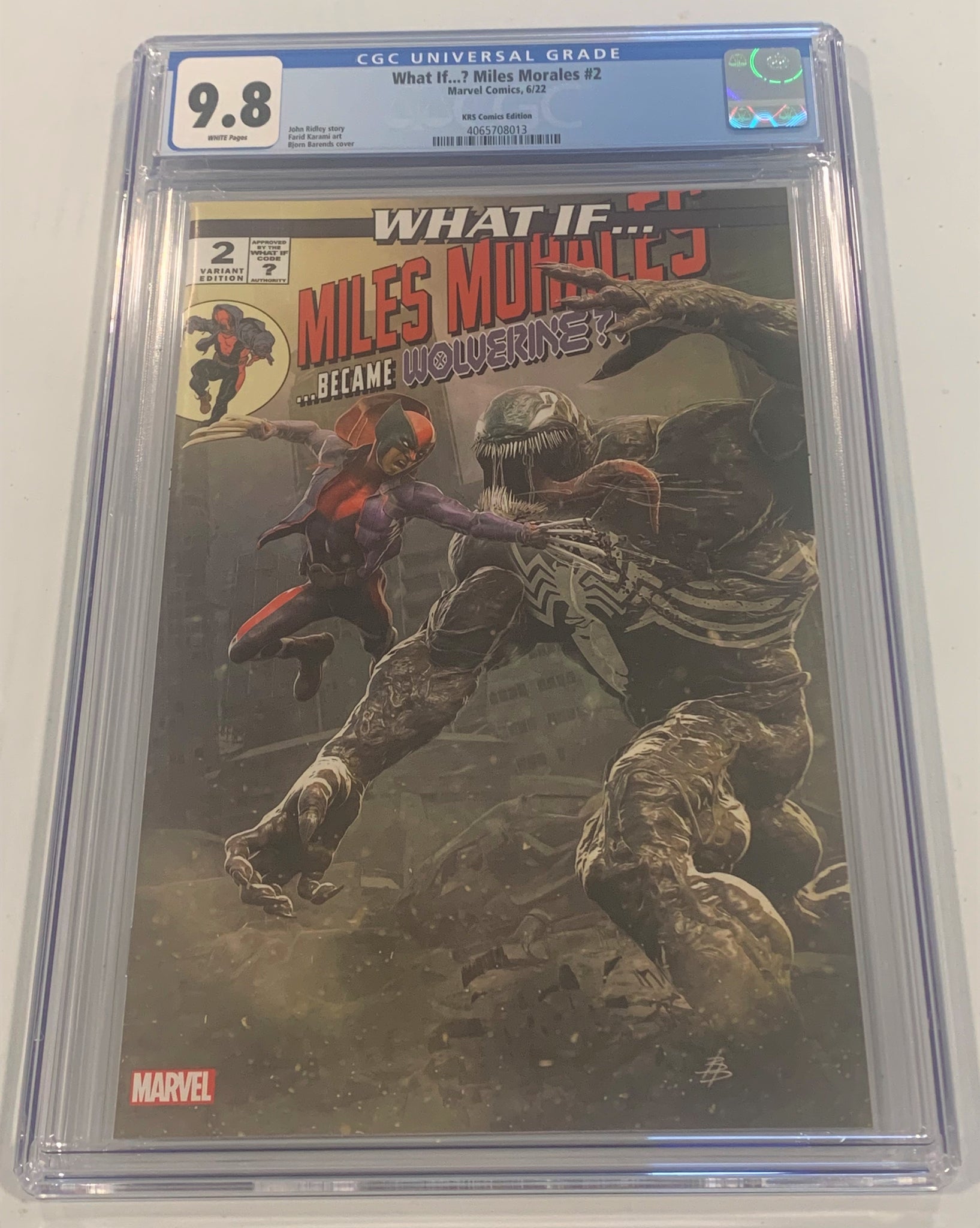 WHAT IF MILES MORALES BECAME WOLVERINE #2 CGC 9.8 BJORN BARENDS HOMAGE TRADE VARIANT-A