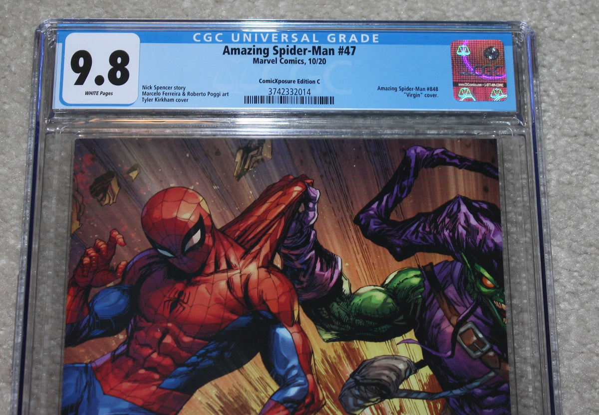 AMAZING SPIDER-MAN #47 CGC 9.8 TYLER KIRKHAM GREEN GOBLIN VIRGIN VARIA ...