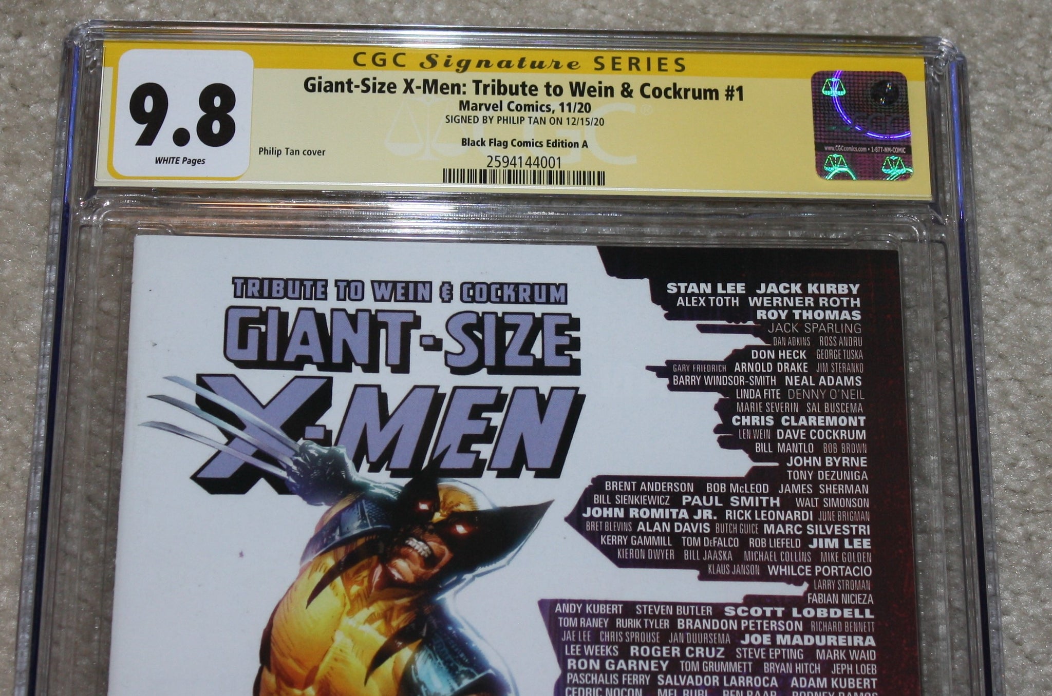 GIANT-SIZE X-MEN TRIBUTE #1 CGC SS 9.8 PHILIP TAN SIGNED WOLVERINE