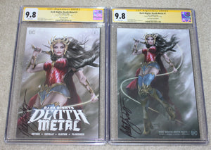 Death Metal Dark 1 Natali Sanders Wonder Woman Virgin Variant DC Comics Marvel Comics X-Men Batman Harley Quinn East Side Comics Virgin Exclusive cgc signed ss comics