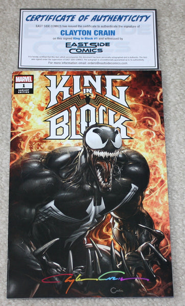 King in Black 1 Black Light Clayton Crain Venom Knull Amazing Spider-man Virgin Variant DC Comics Marvel Comics X-Men Batman East Side Comics Virgin Exclusive cgc signed ss comics