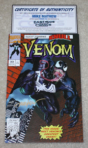 VENOM #33 MIKE MAYHEW SIGNED COAs LETHAL PROTECTOR #2 CARNAGE VIRGIN VARIANTS