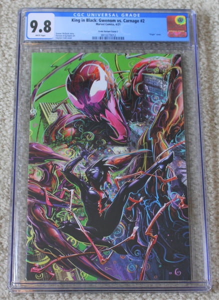 Gwenom Vs Carnage 2 1 Clayton Crain Incredible Hulk 344 Todd McFarlane Venom Amazing Spider-man Virgin Variant DC Comics Marvel Comics X-Men Batman East Side Comics Virgin Exclusive cgc signed ss comics