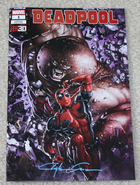 DEADPOOL NERDY 30 #1 CLAYTON CRAIN SOLID INK SIGNED COA TRADE DRESS VARIANT-A
