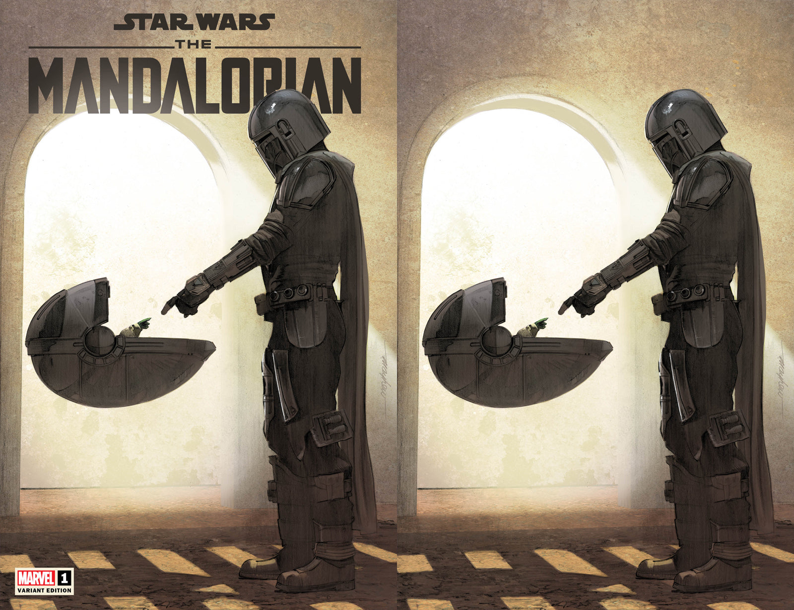 STAR WARS: THE MANDALORIAN #1 MIKE MAYHEW TRADE DRESS & VIRGIN