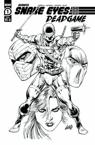 SNAKE-EYES DEADGAME 1 ROB LIEFELD 1:10 B&W RATIO VARIANT RI-A G.I. JOE