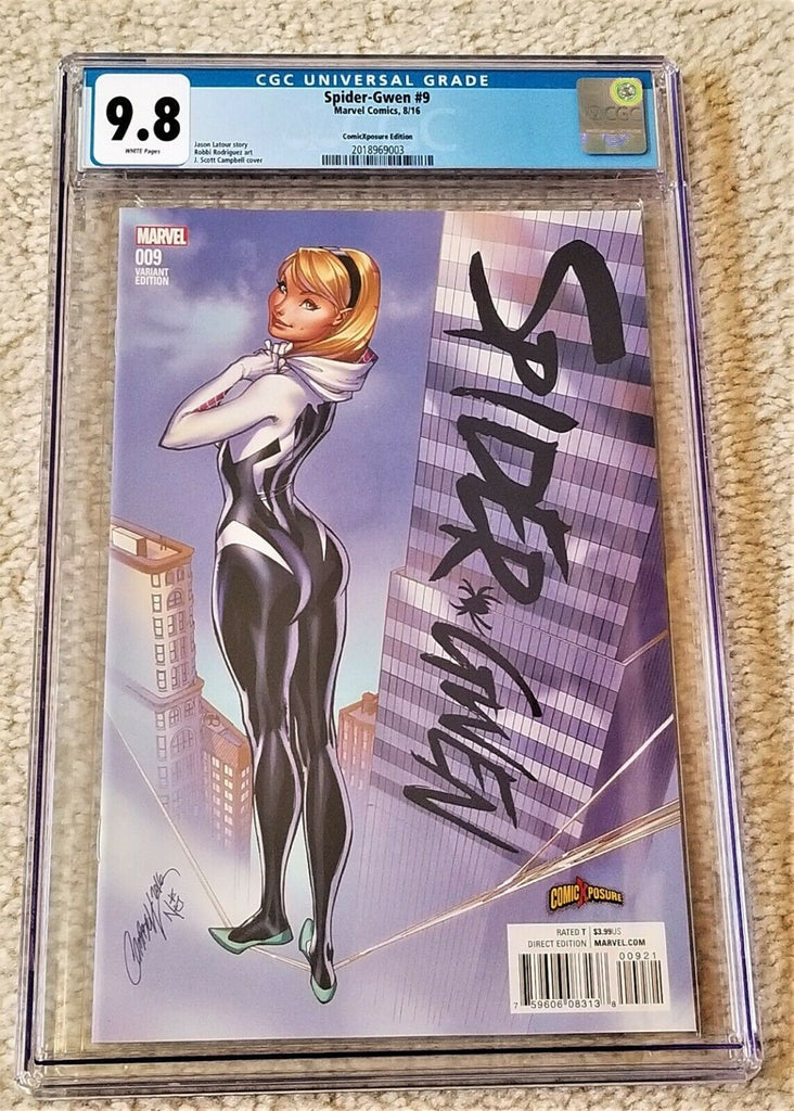 SPIDER-GWEN #9 CGC 9.8 J SCOTT CAMPBELL COLOR VARIANT – East Side