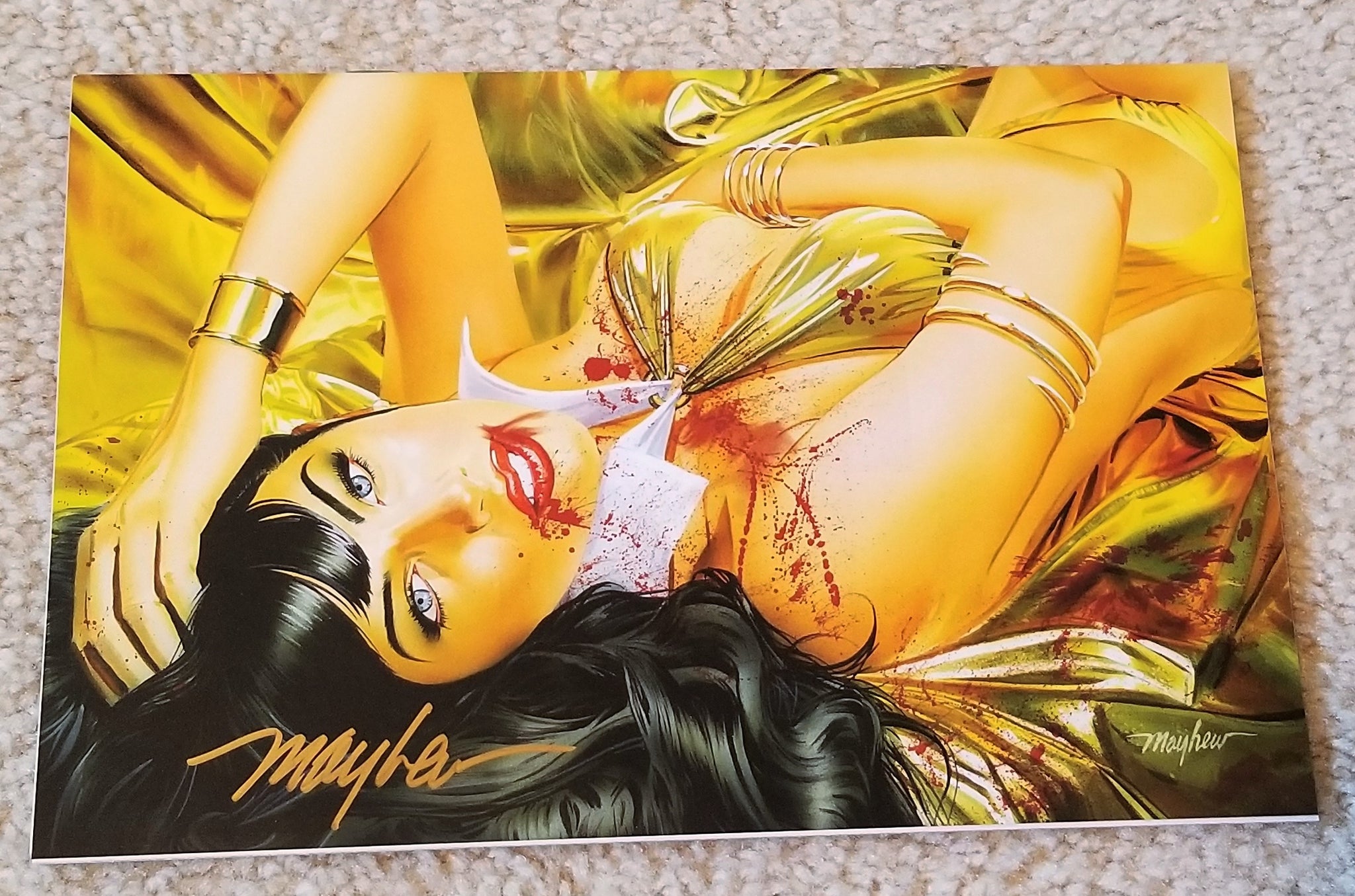 VAMPIRELLA #1 MIKE MAYHEW SIGNED COA STUDIO HORIZONTAL VIRGIN VARIANTS