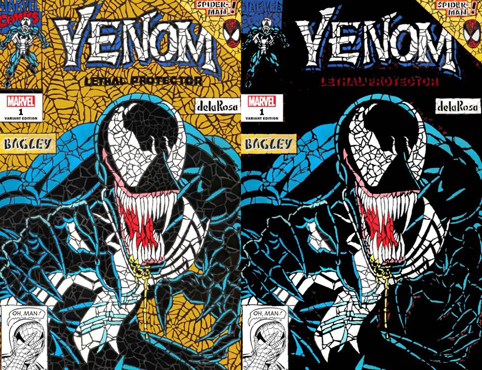 VENOM LETHAL PROTECTOR II #1 SHATTERED COMICS GOLD & BLACK VARIANT ...