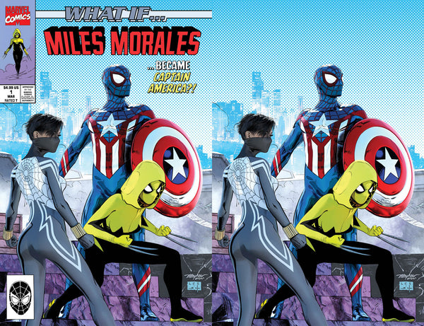 What If Miles Morales Captain America 1 Mike Mayhew Homage Venom Carnage Spider-man Virgin Variant DC Comics Marvel Comics X-Men Batman Joker East Side Comics Virgin Exclusive cgc signed ss comics