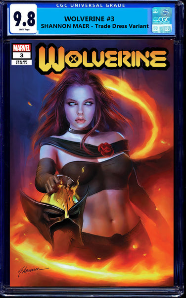 Wolverine 3 Shannon Maer Black White Queen Virgin Variant DC Comics Marvel Comics X-Men Batman Harley Quinn  East Side Comics Virgin Exclusive cgc signed ss comics