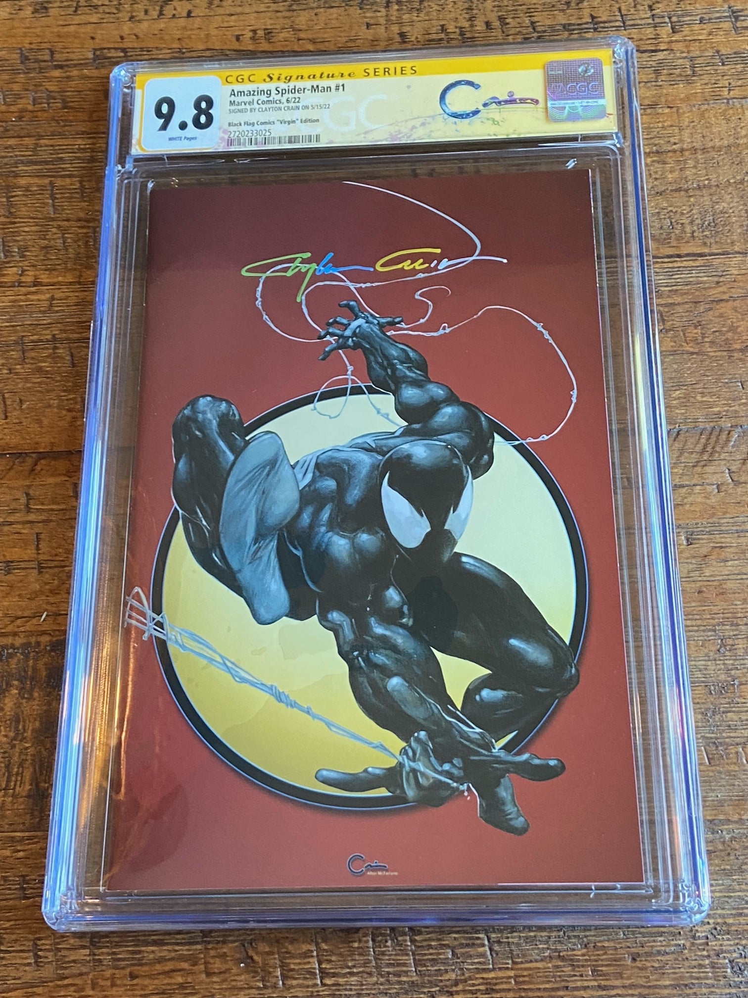 AMAZING SPIDER-MAN #1 CGC SS 9.8 CLAYTON CRAIN INFINITY SIGNED VIRGIN VARIANT-B 300