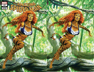 AMAZING SPIDER-MAN #17 MIKE MAYHEW TIGRA HUNTED EXCLUSIVE VARIANTS