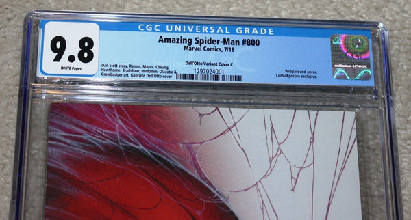 Amazing Spider-man 800 Gabrielle Dell Otto Trade Dress Virgin Wraparound Variant Marvel Comics East Side Comics Comicxposure Exclusive CGC Red Goblin Venom