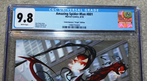 Amazing Spider-man 801 Inhyuk Lee Trade Dress Virgin Connecting Variant Marvel Comics East Side Comics Comicxposure Exclusive CGC Red Goblin Venom