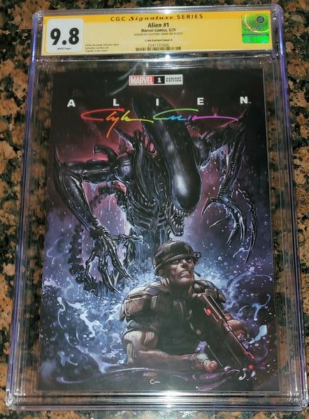 ALIEN #1 CGC SS 9.8 CLAYTON CRAIN INFINITY SIGNED TRADE DRESS VARIANT-A