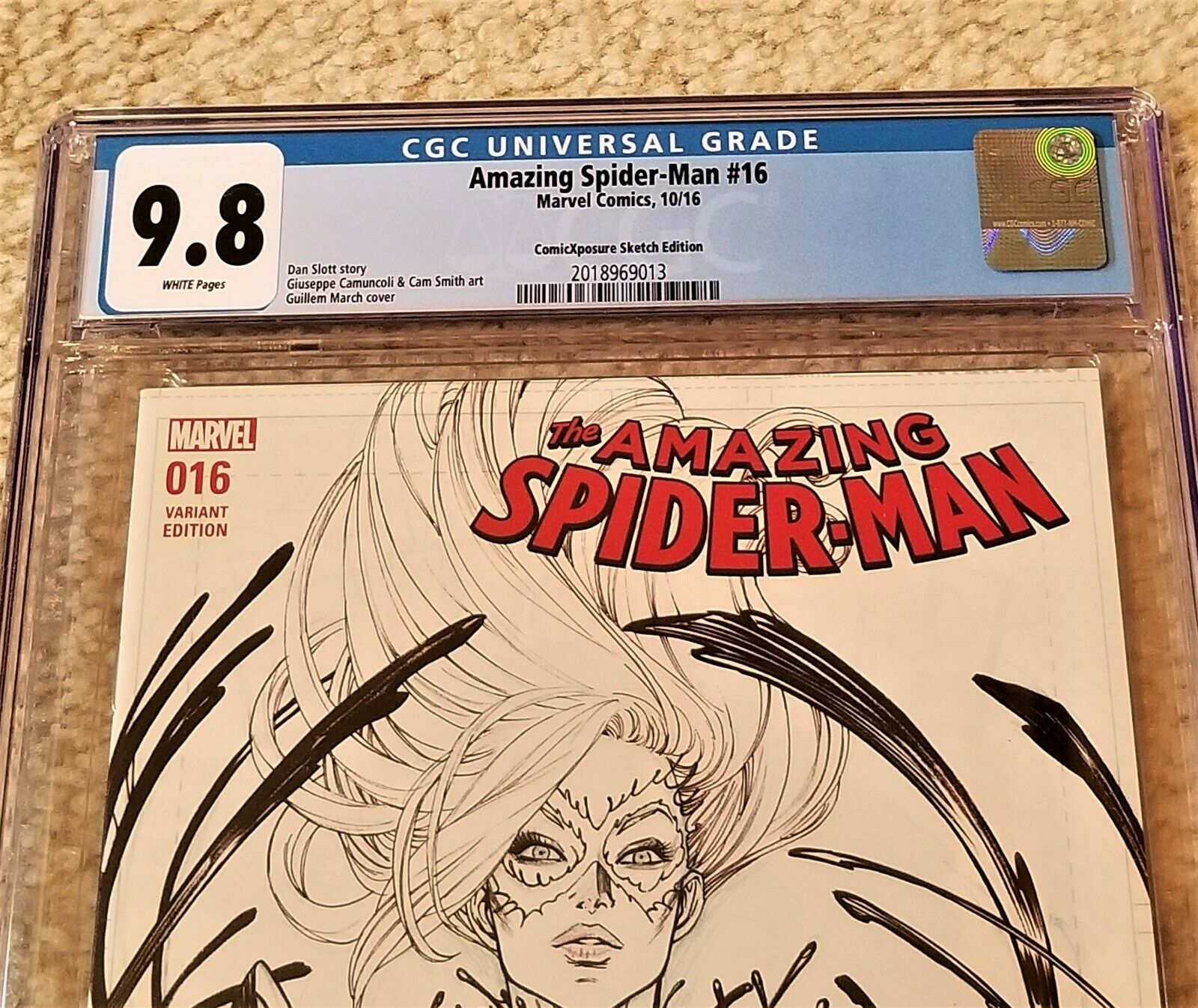 AMAZING SPIDER-MAN #16 CGC 9.8 GUILLEM MARCH VENOM-IZED BLACK CAT